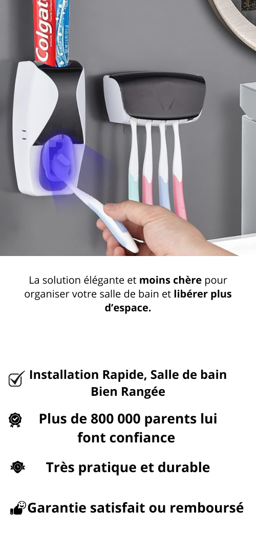 Distributeur dentifrice + Protège brosse