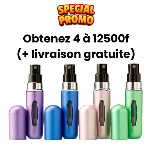 Lot de 4 Mini Vaporisateurs de Parfums